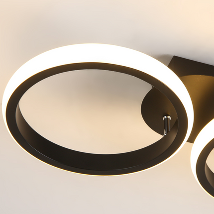 LED Ceiling Light with Overlapping Ring Design | Energy-Efficient Illumination for Modern Interiors