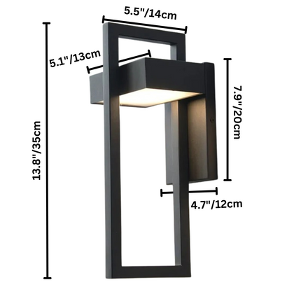 Modern Outdoor Wall Light with Integrated LED | Weather-Resistant Aluminium Fixture for Year-Round Illumination