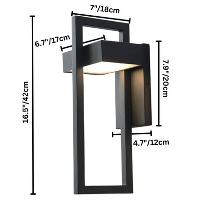 Modern Outdoor Wall Light with Integrated LED | Weather-Resistant Aluminium Fixture for Year-Round Illumination