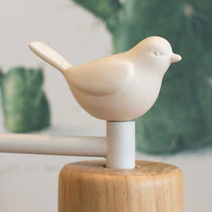 Nordic Wooden Bird Wall Lamp with Ceramic Accent | Soft Ambient Glow for Minimalist Home Decor