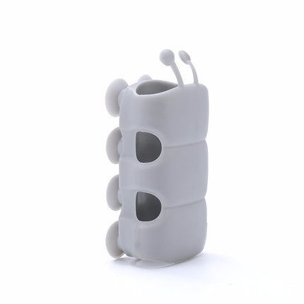 Silicone Suction Shower Head Holder, Caterpillar Design Movable Wall Mount for Kids Bath Time and Pet Washing