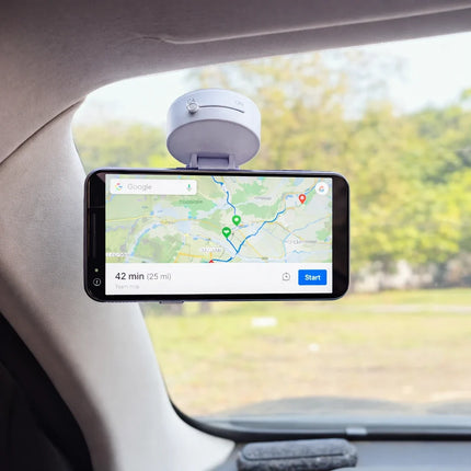 Magnetic Car Phone Mount, Vacuum Suction Cup Base for Dashboard and Windshield Glass, Rotating 360 Degree Head
