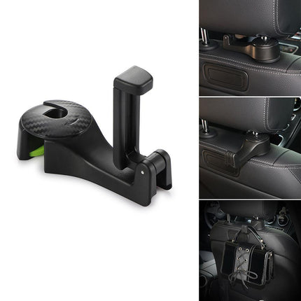 Car Headrest Hook Organizer, 2-in-1 Back Seat Bag Hanger with Phone Holder Mount for Purses and Groceries, 2 Colours