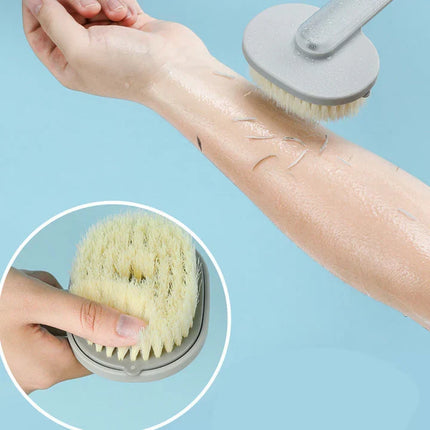 Long Handle Back Scrubber Brush with Body Wash Reservoir in the Handle, Soft Bristles, 4 Color Options