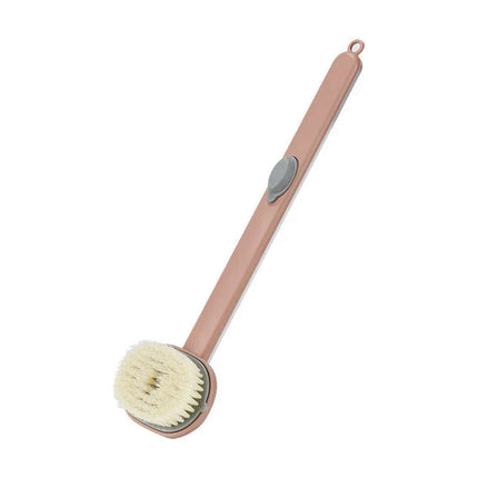 Long Handle Back Scrubber Brush with Body Wash Reservoir in the Handle, Soft Bristles, 4 Color Options