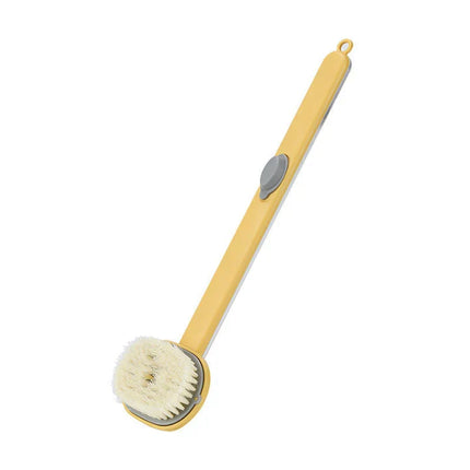 Long Handle Back Scrubber Brush with Body Wash Reservoir in the Handle, Soft Bristles, 4 Color Options