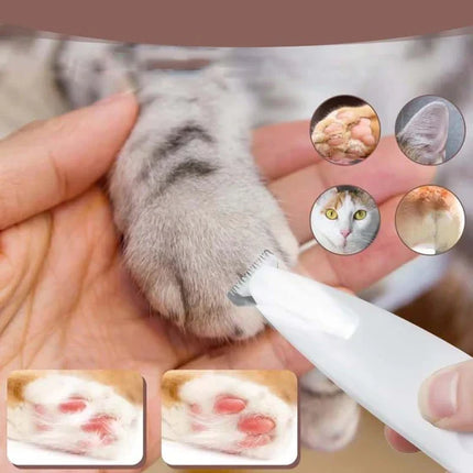 Cordless Pet Hair Trimmer for Dogs and Cats, Rechargeable Paw, Face and Ear Grooming Clippers