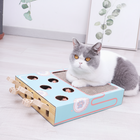 Cat Scratcher Box 3 in 1, Interactive Cat Scratching Board and Playground, Corrugated Cardboard Cat Scratcher House_00