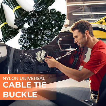 Cable Buckle System for Car Fenders and Engine Guards, Nylon Auto Fasteners for Screw Replacement, Car Accessories