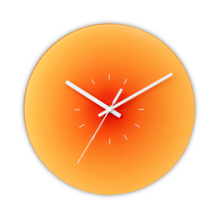 Sunset Glass Wall Clock with Silent Quartz Movement | Modern Gradient Design for Calm Home Décor