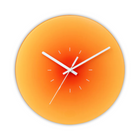 Wall Clocks for Living Room, Modern Glass Wall Clock with Sunset Gradient, Silent Decorative Wall Clock for Bedroom_02