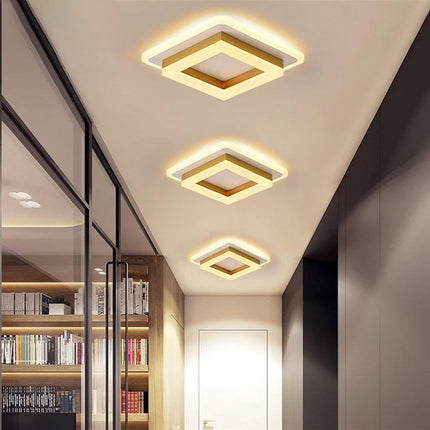Square LED Ceiling Light with 24W Brightness | Modern Flush Mount for Hallways and Bedrooms