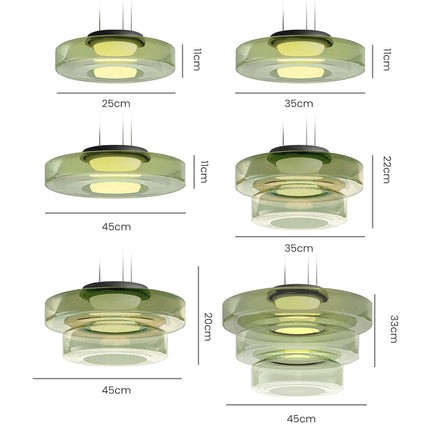 Glass Pendant Lamp with Adjustable Height | Bauhaus-Style Lighting for Modern Interiors