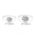 Moissanite Ring with Invisible Band, Floating Statement Ring with S925 Silver Setting – image 6