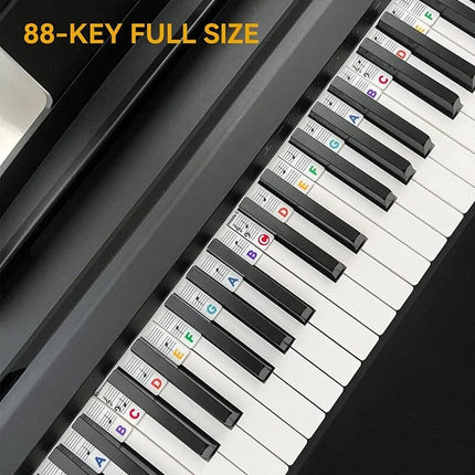 Piano Keyboard Labels Removable Silicone, Piano Note Strips for Beginners