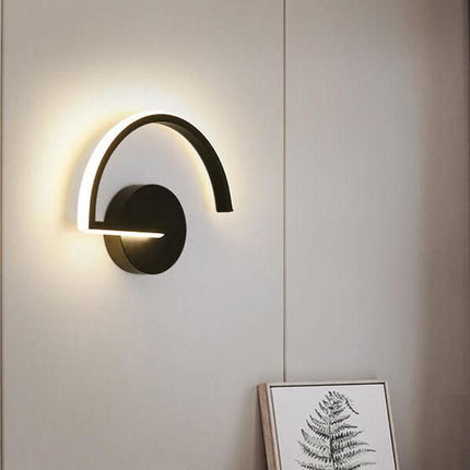 LED Wall Light with Modern Minimalist Arc Design | Ambient Halo Glow for Stylish Interiors