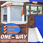Window Privacy Film, One Way Privacy Window Film with Imitation Blinds, Window Cover for Heat Insulation and UV Blocking
