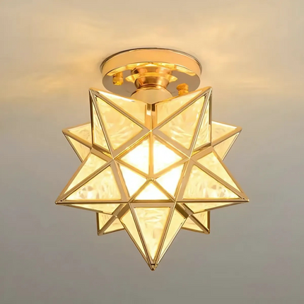 LED Ceiling Lamp in Geometric Star Design with Soft Ambient Glow | Elegant Lighting for Modern Spaces
