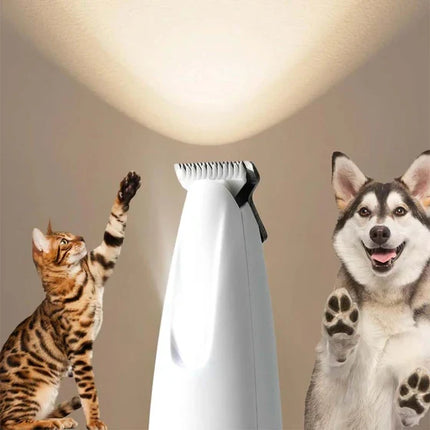 Cordless Pet Hair Trimmer for Dogs and Cats, Rechargeable Paw, Face and Ear Grooming Clippers