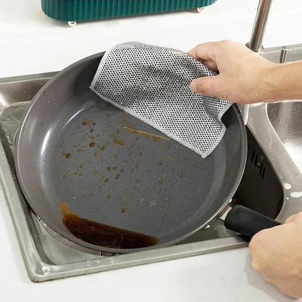 Non-Scratch Dishwashing Rags with Quick-Dry Fabric | Set of 10 for Effortless Cleaning