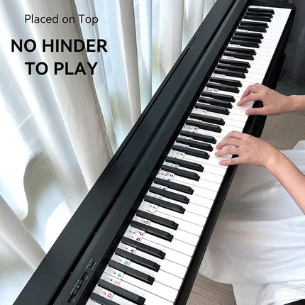 Piano Keyboard Labels Removable Silicone, Piano Key Labels for 88 Key Keyboard, Piano Note Strips – image 6