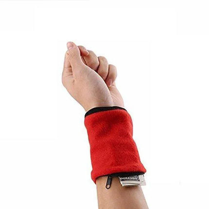 Sports Wristband Wallet for Running, Hands Free Wrist Pouch for ID Cards and Cash, 3 Colors, Gym and Hiking Accessory