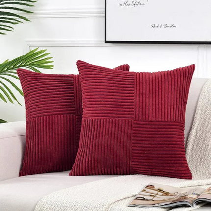 Corduroy Cushion Covers with Soft Striped Texture | Stylish Home Décor for Living Room and Bedroom