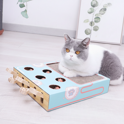 3-in-1 Cat Scratcher Playground with Multi-Level Design | Interactive Toy for Climbing and Scratching