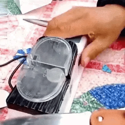 Electric Knife Sharpener with Fine Polishing Stage, 5 Second Pull Through Blade Sharpening for Home Cooks