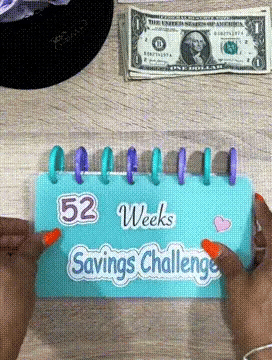 52-Week Savings Binder | Organized Tracking System for Effective Budgeting