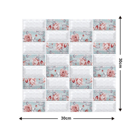 Self-Adhesive Wall Tiles for Easy Home Makeover | Decorative Design for Instant Style Upgrade (Set of 10)