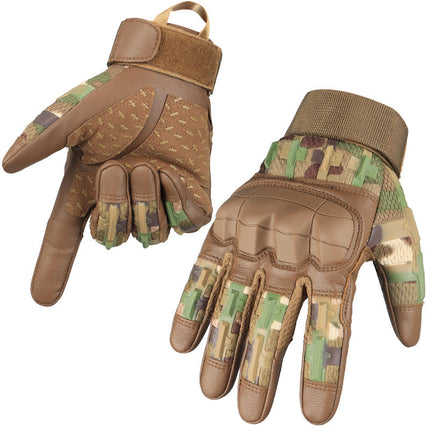 Tactical Gloves with Hard Shell Knuckle Protection and Touchscreen Fingertips, Sizes S to XL