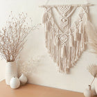 Macrame Wall Hanging for Bedroom, Hanging Wall Tapestry with Woven Fringe, Boho Bedroom Wall Decor for Living Room_00
