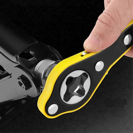 Car Jack Ratchet Wrench for Tire Changes, Cross or Hexagonal Head, Labour Saving Crank for Roadside Emergencies