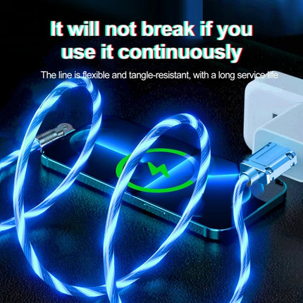 USB C Cable with LED Light, 540 Degree Rotating Fast Charging Cable