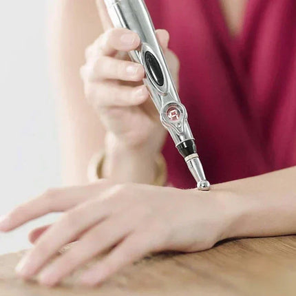 Electric Massage Pen with Adjustable Intensity, Portable Handheld Pulse Massage Tool for Home and Travel Use