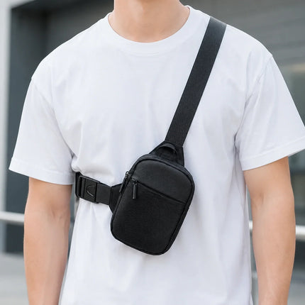 Compact Crossbody Bag, Water Resistant Shoulder Bag with Front Pocket and Zip Compartment for Commuting and Travel