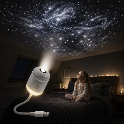 Galaxy Projector with Adjustable Brightness & 16 Color Modes | Create a Stunning Night Sky Experience