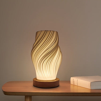 Modern LED Table Lamp with Adjustable Lighting | Swirl Design for Stylish Home Decor