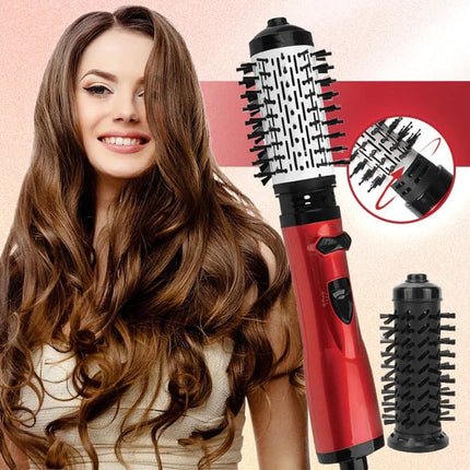 Hot Air Hair Styler and Dryer 3 in 1, Rotating Blow Dryer Brush with 2 Brush Heads, Hair Dryer Brush with Negative Ions