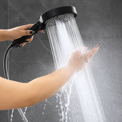Pressurized Handheld Shower Head with Seven Massage Settings | Adjustable Water Flow for Relaxation and Refreshing Experience