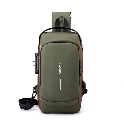 Anti-Theft Crossbody Backpack with RFID Protection, 4 Colors Including Light Brown, for Daily Carry and Weekend Trips