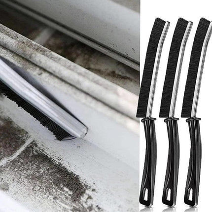 Crevice Cleaning Brush, Narrow Bristle Brush for Window Tracks, Sliding Doors and Keyboards, Home and Car Use