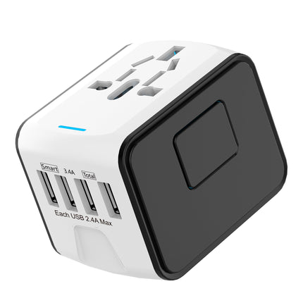 Universal Travel Power Adapter with Dual USB Ports | Compact Design for Worldwide Compatibility