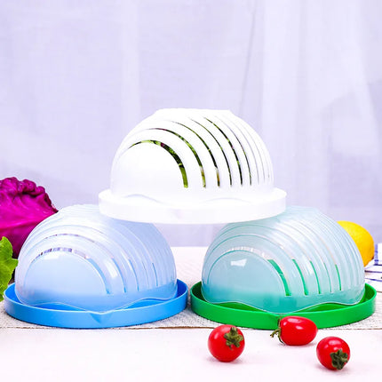 Cutting Bowl for Salad & Vegetables with Integrated Drainer | Easy Prep for Fresh Meals