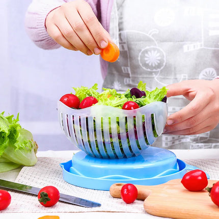 Cutting Bowl for Salad & Vegetables with Integrated Drainer | Easy Prep for Fresh Meals