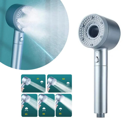 Handheld Shower Head with Five Pressure Modes | Adjustable Spray for Ultimate Comfort