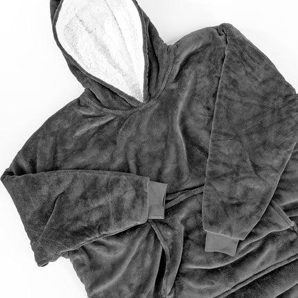 Women Blanket Hoodie with Oversized Design | Cozy Wearable Loungewear for Home Evenings