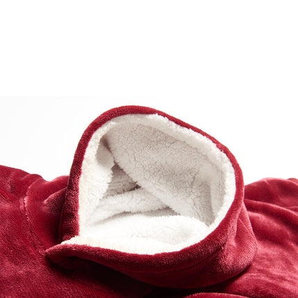 Women Blanket Hoodie with Oversized Design | Cozy Wearable Loungewear for Home Evenings