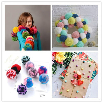 Pom-Pom Maker Set for Easy DIY Crafts | Four Sizes for Versatile Fun